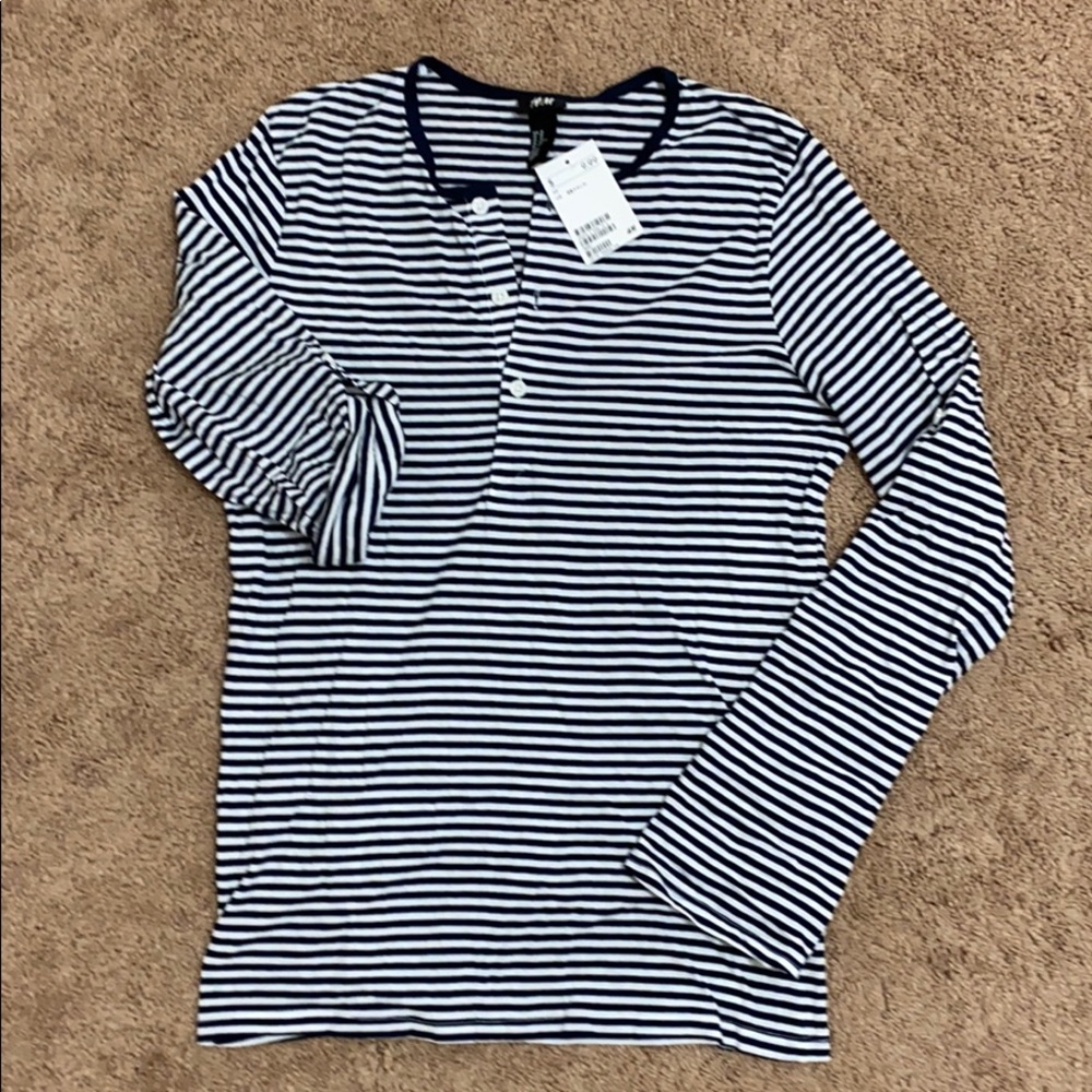 NWT H&M striped longsleeve shirt